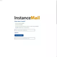 Instance Mail by KisoLabs - Free disposable, temporary, and anonymous email forwarding