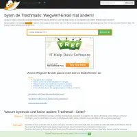 byom.de Wegwerf Emails: Trashmail mal anders!