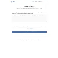 SNote | Secure, Self-Destructing Notes and File Sharing